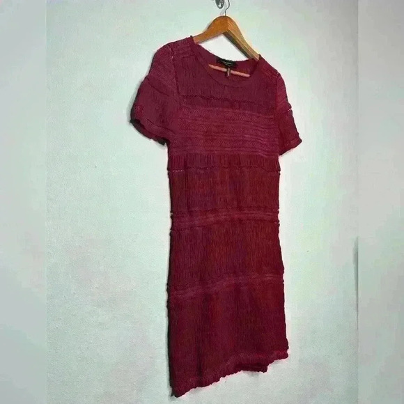 Isabel Marant Silk Mini Dress size 38 fully lined red burgundy - Picture 2 of 5